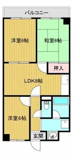 セラヴィ津久野【4階】の間取り