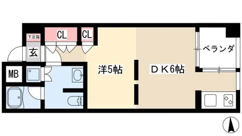 フォレスト久屋公園【202号室】の間取り