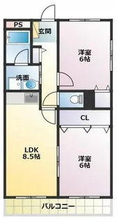 ビビッドエス【203号室】の間取り