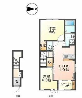 リーフ【202号室】の間取り