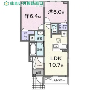 愛知県岡崎市柿田町【アパート】の間取り