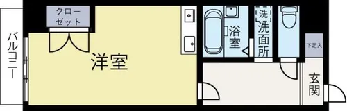 福岡県福岡市博多区博多駅東1丁目【マンション】の間取り