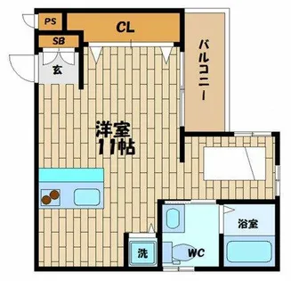 アルナージ長岡京【205号室】の間取り