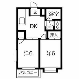 エルディム藤【2階】の間取り