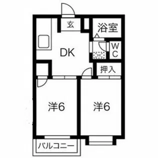 エルディム藤【2階】の間取り
