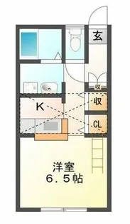 ウイングコート ボヌール【203号室】の間取り