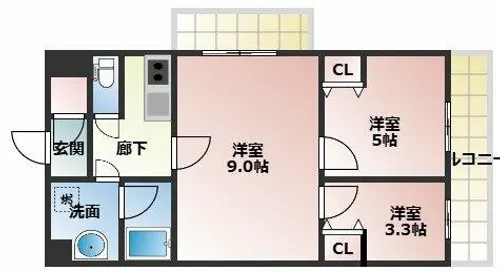 THE MUSIC COURT【5階】の間取り