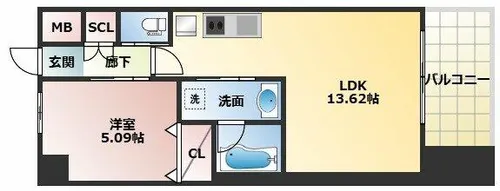 プレジオ帝塚山【3階】の間取り