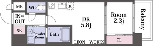 セレニテ南堀江エクラ【6階】の間取り