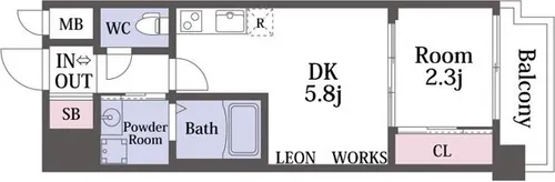 セレニテ南堀江エクラ【7階】の間取り