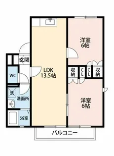 エルマーナB棟【202号室】の間取り