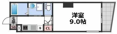 CITY SPIRE美章園【8階】の間取り