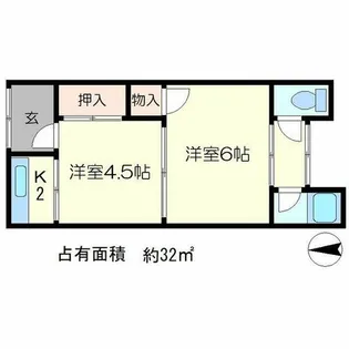 コーポ田中【1階】の間取り