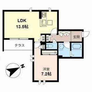 シャーメゾン津久野Ⅱ【1階】の間取り