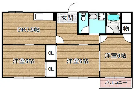 ESTグリーンハイツ【2階】の間取り