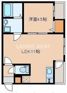 博多小町Ⅱ【1階】の間取り