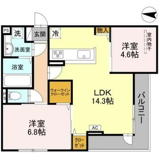 Liberty Island【2階】の間取り