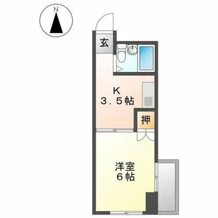 建商101ビル【8階】の間取り