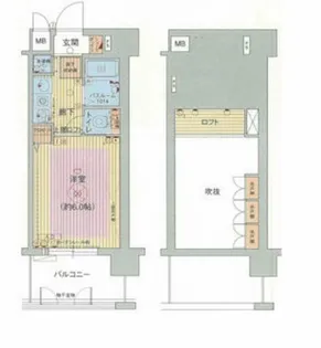 エステムコート梅田東アクアパレス【8階】の間取り