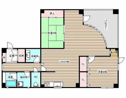 シオンズガーデン花川【1階】の間取り