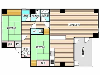 シオンズガーデン花川【3階】の間取り