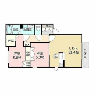 エスポアメゾン【1階】の間取り