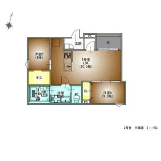 REGALEST道徳駅【1階】の間取り