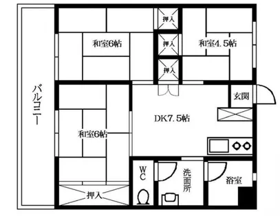 福岡県福岡市中央区小笹1丁目【マンション】の間取り