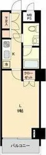スクエア名駅南【3階】の間取り