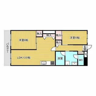 シャンティー豊中【4階】の間取り