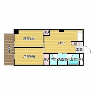 シャンティー豊中【1階】の間取り