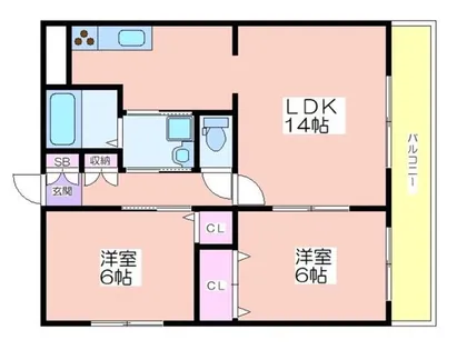 ラシーヌ御崎【6階】の間取り