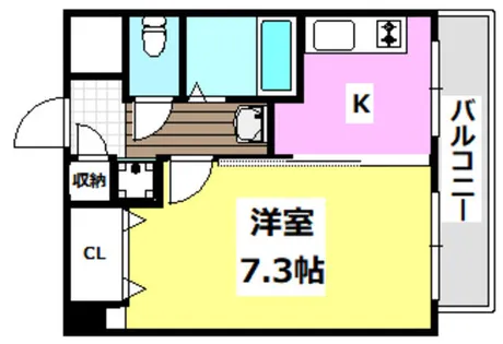 アライブ千里丘【4階】の間取り