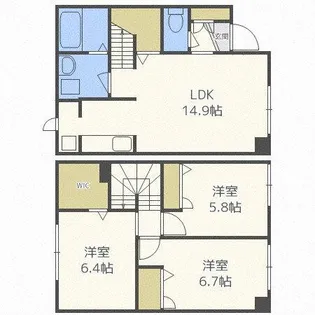 アコルデガーデンB棟【101号室】の間取り