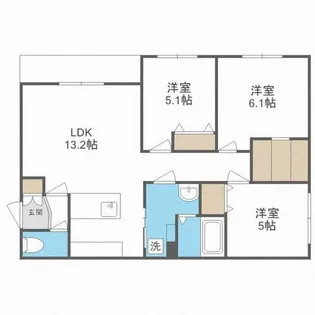 カレラ山の手【1階】の間取り
