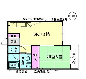 大阪府豊中市南桜塚3丁目【マンション】の間取り