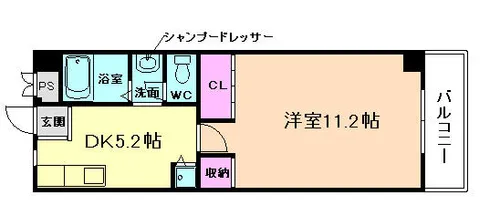 大阪府豊中市服部豊町1丁目【マンション】の間取り
