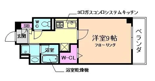 大阪府豊中市南桜塚2丁目【マンション】の間取り
