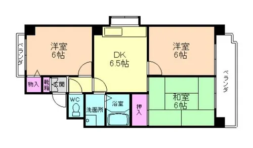 大阪府豊中市曽根南町1丁目【マンション】の間取り