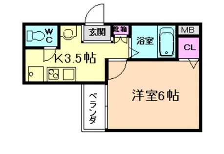 大阪府豊中市服部南町3丁目【マンション】の間取り
