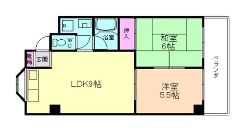 大阪府豊中市長興寺北3丁目【マンション】の間取り