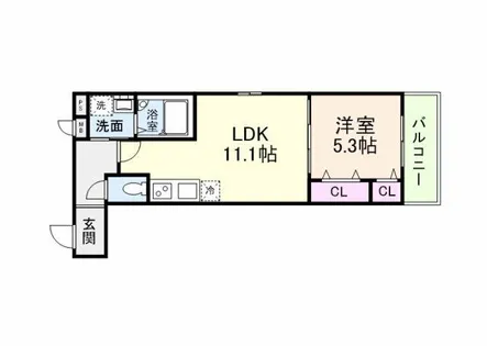 フジパレス西宮北口テラス【2階】の間取り