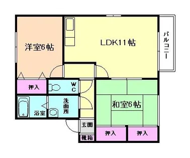 大阪府豊中市上野東2丁目【アパート】の間取り