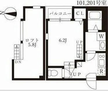 ハーモニーテラス河岸町Ⅱ【1階】の間取り