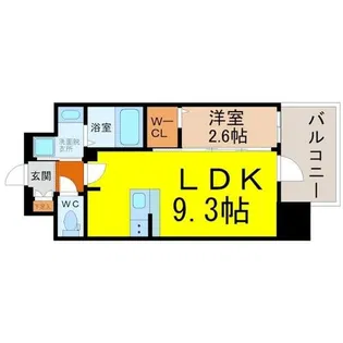 エステムコート名古屋セントリア【13階】の間取り