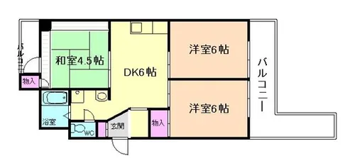 大阪府豊中市熊野町4丁目【マンション】の間取り