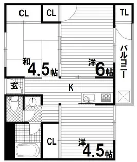 大橋西ビル【5階】の間取り