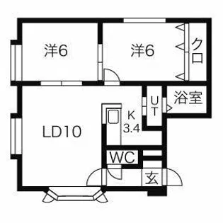 ルミエールスハラ奥沢【203号室】の間取り