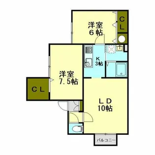 アペルト・ウノ【203号室】の間取り