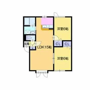 プティメゾン小樽【102号室】の間取り